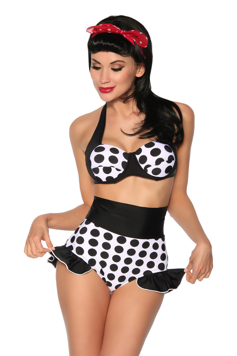 Polka Dot Bikini Black